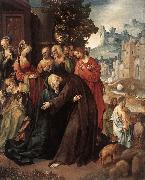 ENGELBRECHTSZ., Cornelis Christ Taking Leave of his Mother fdg oil painting artist